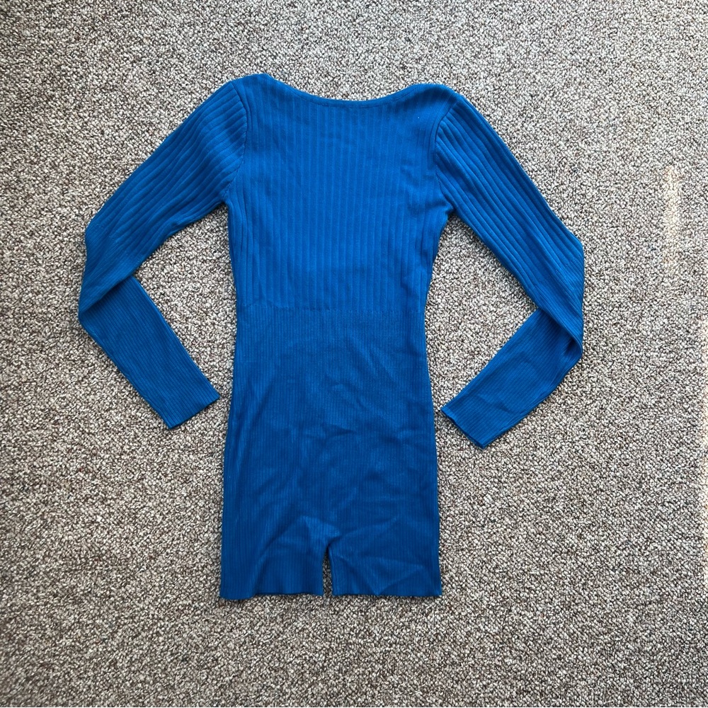 Princess Polly Knit Royal Blue Shorts and Long Sleeve Romper